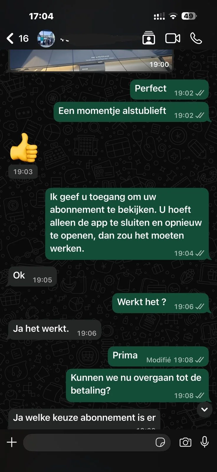 Klantgesprek over activatie en werkende IPTV-toegang bij IPTV Inloggen