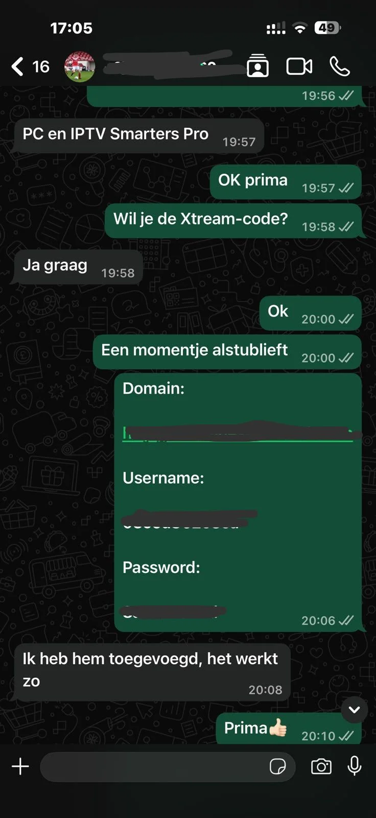 Klantgesprek over IPTV Smarters op pc bij IPTV Inloggen